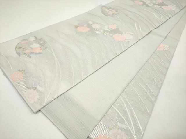 平和屋着物＊夏物　六通柄袋帯　花丸文　金銀糸　正絹　逸品　CABH6313tx