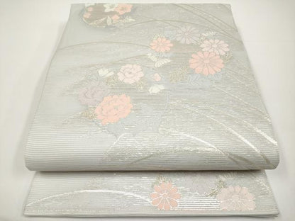 平和屋着物＊夏物　六通柄袋帯　花丸文　金銀糸　正絹　逸品　CABH6313tx