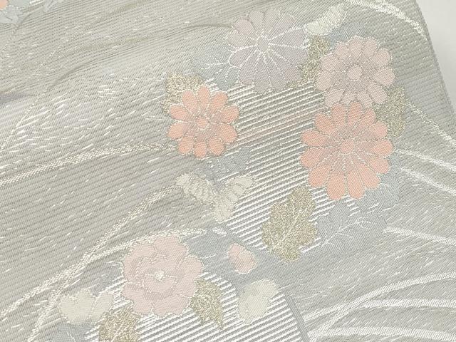 平和屋着物＊夏物　六通柄袋帯　花丸文　金銀糸　正絹　逸品　CABH6313tx