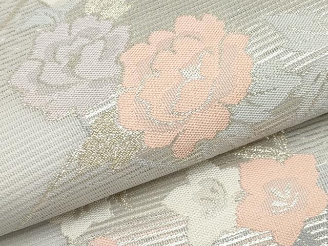 平和屋着物＊夏物　六通柄袋帯　花丸文　金銀糸　正絹　逸品　CABH6313tx
