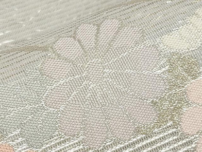 平和屋着物＊夏物　六通柄袋帯　花丸文　金銀糸　正絹　逸品　CABH6313tx