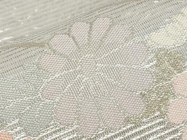 平和屋着物＊夏物　六通柄袋帯　花丸文　金銀糸　正絹　逸品　CABH6313tx
