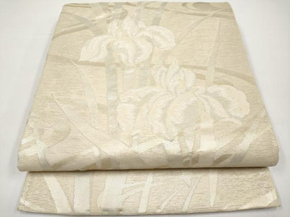 平和屋着物＊夏物　六通柄袋帯　杜若　銀糸　正絹　逸品　CABH6315tx