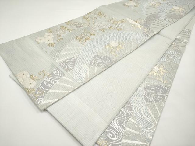 平和屋着物＊夏物　六通柄袋帯　光琳枝花文　金銀糸　正絹　逸品　CABH6316tx