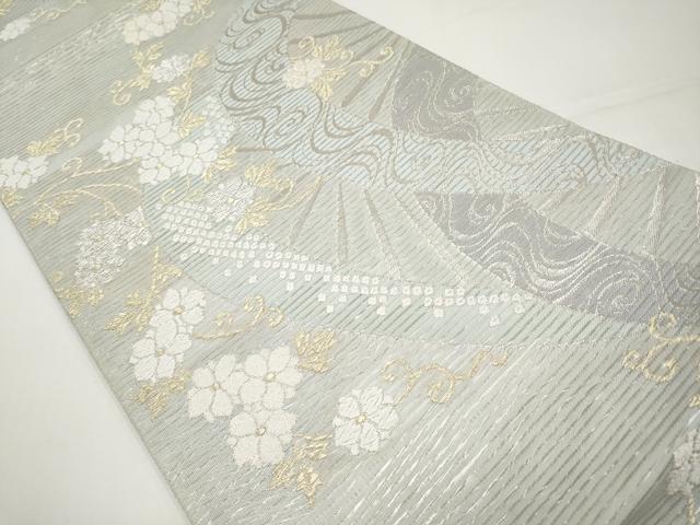 平和屋着物＊夏物　六通柄袋帯　光琳枝花文　金銀糸　正絹　逸品　CABH6316tx