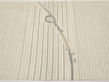 平和屋着物＊夏物　八寸名古屋帯　絽綴れ　結び紐文　金銀糸　正絹　逸品　CABH6322tx