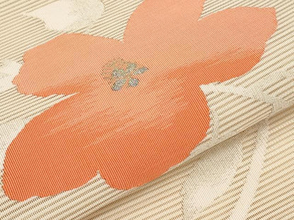 平和屋着物＊夏物　八寸名古屋帯　絽綴れ　枝花文　金銀糸　正絹　逸品　未使用　CABH6324tx