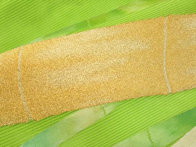 平和屋着物＊夏物　九寸名古屋帯　竹並び　金銀糸　正絹　逸品　CABH6328tx