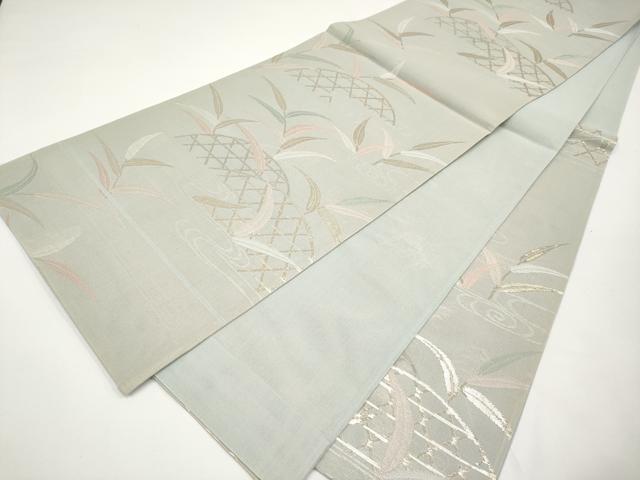 平和屋着物＊夏物　六通柄袋帯　流水籬枝葉文　正絹　逸品　CABH6333tx