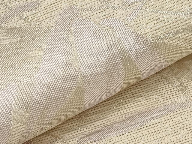 平和屋着物＊夏物　六通柄袋帯　笹竹文　銀糸　正絹　逸品　CABH6336tx