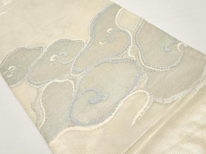 平和屋着物＊夏物　太鼓柄袋帯　流水文　銀糸　正絹　逸品　CABH6337tx