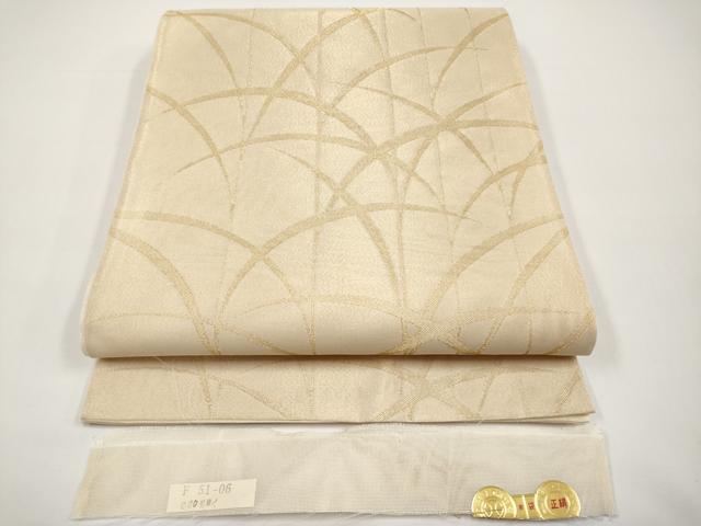 平和屋着物＊夏物　西陣　六通柄袋帯　草木文　金糸　証紙付き　正絹　逸品　CABH6339tx