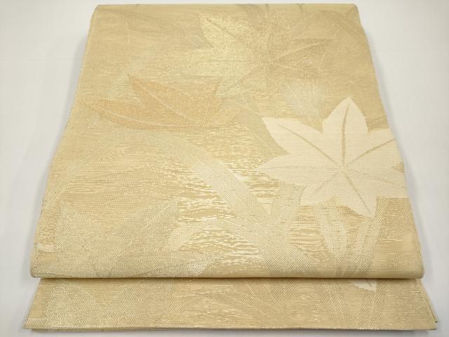 平和屋着物＊夏物　六通柄袋帯　楓文　金糸　正絹　逸品　CABH6340tx