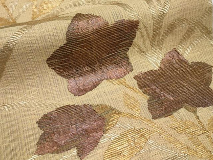 平和屋着物＊夏物　六通柄袋帯　桔梗　金糸　正絹　逸品　CABH6347tx