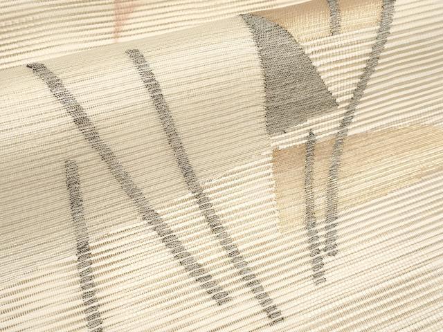 平和屋着物＊夏物　八寸名古屋帯　絽綴れ　抽象文　金銀糸　正絹　逸品　CABH6360tx