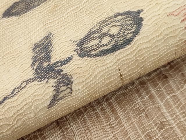 平和屋着物＊夏物　太鼓柄袋帯　すくい織　舞葉文　正絹　逸品　CABH6366tx