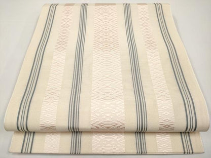 平和屋着物＊夏物　本場筑前博多織　八寸名古屋帯　紗献上　正絹　逸品　CABH6372tx