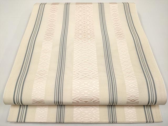 平和屋着物＊夏物　本場筑前博多織　八寸名古屋帯　紗献上　正絹　逸品　CABH6372tx