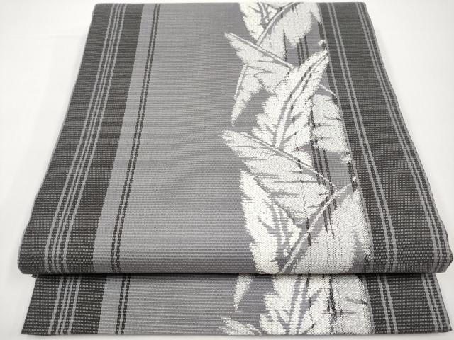 平和屋着物＊夏物　六通柄　京袋帯　枝葉間道　銀糸　正絹　逸品　CABH6380tx