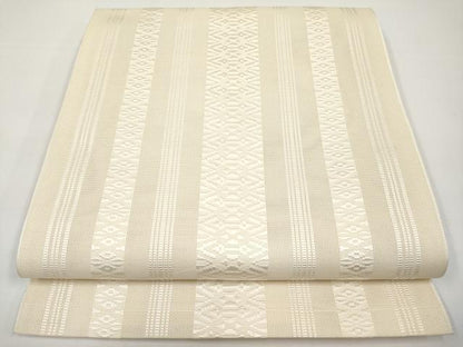 平和屋着物＊夏物　本場筑前博多織　八寸名古屋帯　紗献上　丁子色　正絹　逸品　CABH6382tx