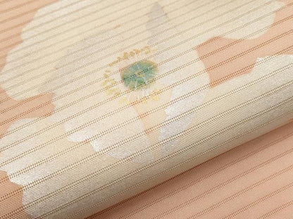平和屋着物＊夏物　絽塩瀬　九寸名古屋帯　ろうけつ染　枝花文　金銀彩　正絹　逸品　未使用　CABH6385tx