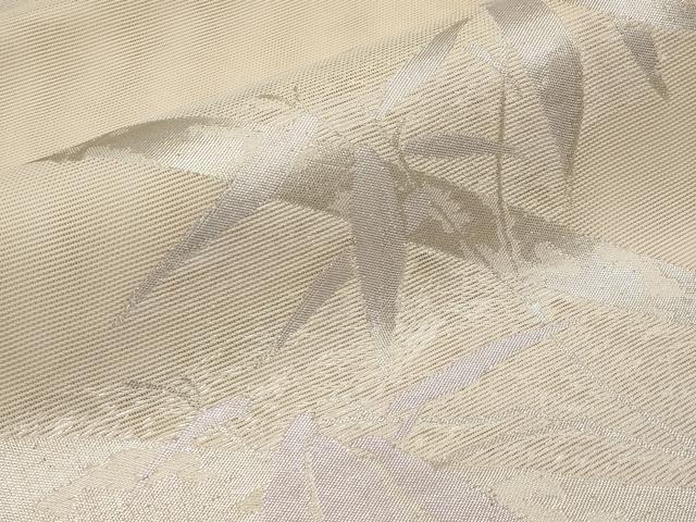 平和屋着物＊夏物　六通柄袋帯　笹竹文　銀糸　正絹　逸品　CABH6394tx