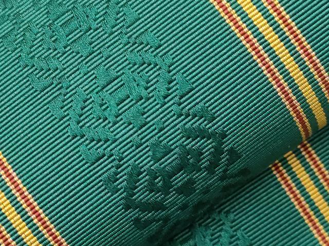 平和屋着物●本場筑前博多織　半幅帯　献上　正絹　逸品　CABH6407dy
