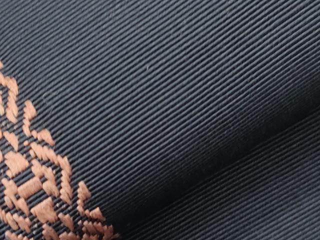 平和屋着物●本場筑前博多織　両面　半幅帯　更紗花間道　正絹　逸品　CABH6408dy
