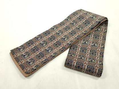 平和屋着物●本場筑前博多織　半幅帯　円文白虎朱雀錦　正絹　逸品　CABH6409dy