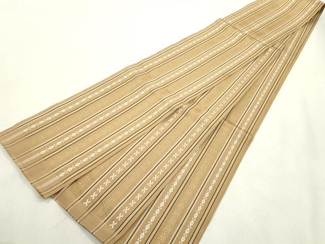 平和屋着物●本場筑前博多織　半幅帯　献上　一重帯　正絹　逸品　CABH6416dy