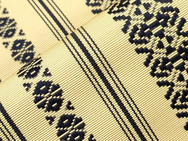 平和屋着物●本場筑前博多織　半幅帯　献上　大倉織工場謹製　証紙付き　正絹　逸品　CABH6418dy