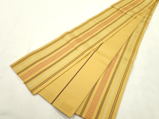 平和屋着物●本場筑前博多織　半幅帯　献上　証紙付き　正絹　逸品　CABH6420dy