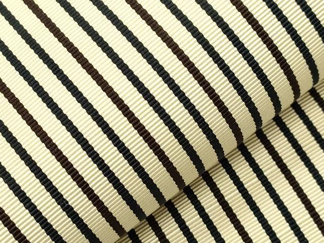 平和屋着物●本場筑前博多織　両面　半幅帯　縞　証紙付き　正絹　逸品　CABH6424dy