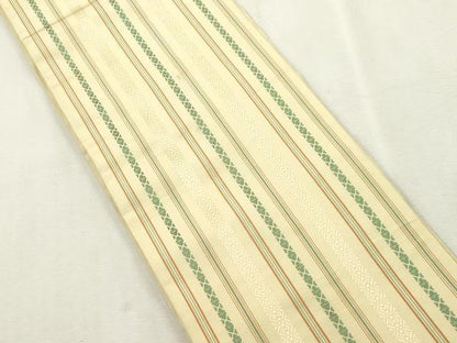 平和屋着物●本場筑前博多織　半幅帯　献上　正絹　逸品　CABH6425dy
