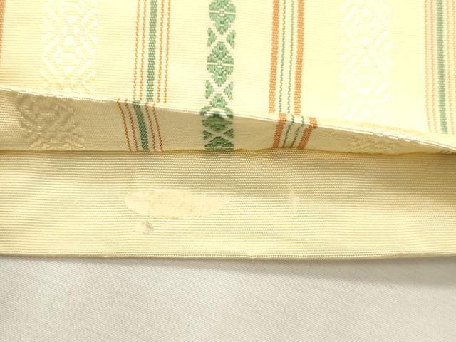 平和屋着物●本場筑前博多織　半幅帯　献上　正絹　逸品　CABH6425dy