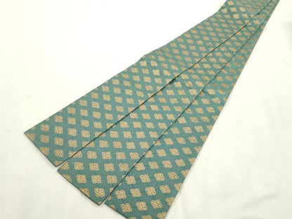 平和屋着物●男性　角帯　幾何学文　金糸　正絹　逸品　CABH6429dy