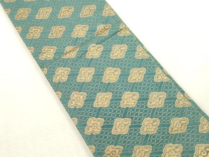 平和屋着物●男性　角帯　幾何学文　金糸　正絹　逸品　CABH6429dy