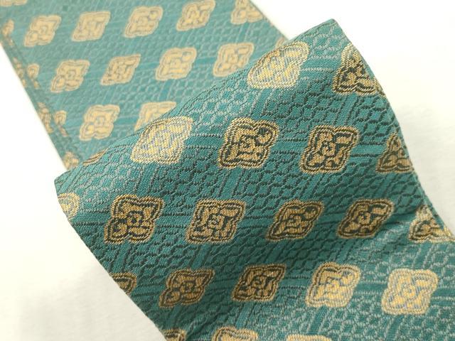 平和屋着物●男性　角帯　幾何学文　金糸　正絹　逸品　CABH6429dy