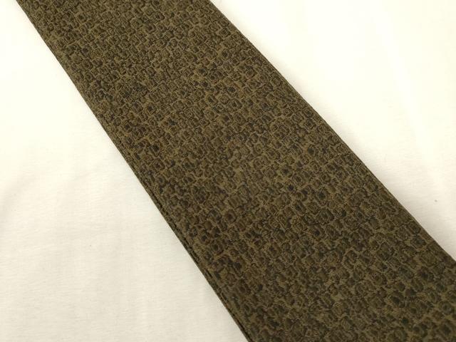 平和屋着物●男性　角帯　幾何学文　正絹　逸品　CABH6431dy