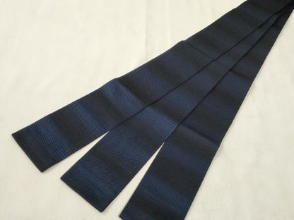 平和屋着物●男性　角帯　横段文　正絹　逸品　CABH6432dy