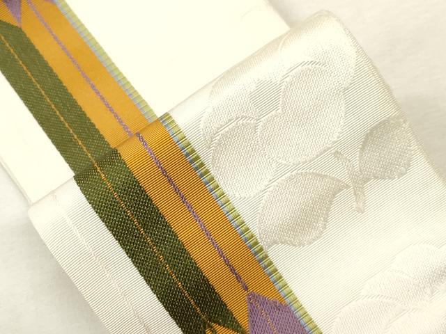 平和屋着物●男性　本場筑前博多織　角帯　矢羽花文　正絹　逸品　CABH6435dy