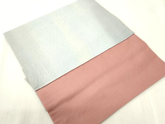 平和屋着物●つけ帯　手描き　和紙　草花文　正絹　逸品　CABH6440dy