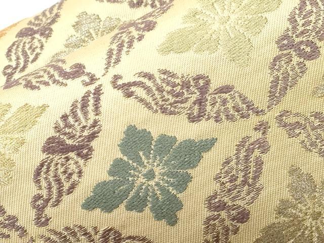 平和屋着物●つけ帯　唐織　七宝花文　金銀糸　正絹　逸品　CABH6445dy