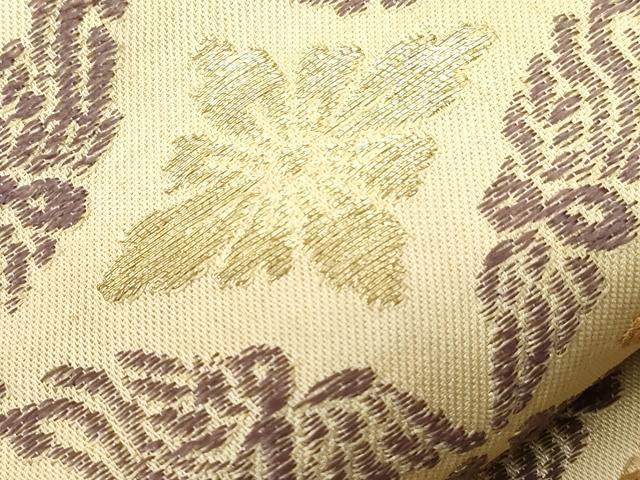 平和屋着物●つけ帯　唐織　七宝花文　金銀糸　正絹　逸品　CABH6445dy