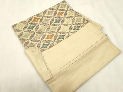 平和屋着物●つけ帯　唐織　七宝花文　金銀糸　正絹　逸品　CABH6445dy