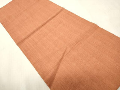 平和屋着物●つけ帯　紬地　型染　更紗唐草文　正絹　逸品　CABH6447dy