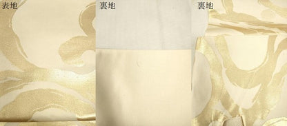 平和屋着物●西陣織　陰山織物謹製　箔屋清兵衛　つけ帯　流水に水玉文　金糸　正絹　逸品　CABH6450dy