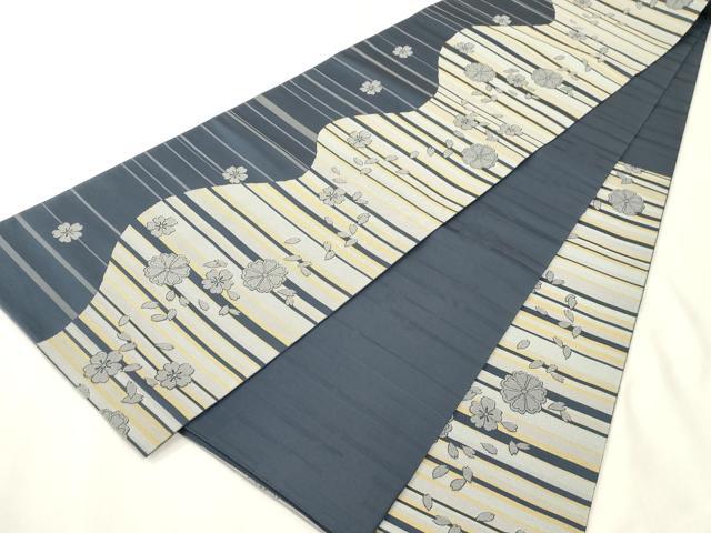 平和屋着物●六通柄　本袋帯　舞桜文　正絹　逸品　CABH6452dy