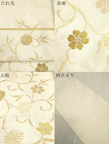 平和屋着物●六通柄　本袋帯　名物裂　金糸　正絹　逸品　CABH6453dy