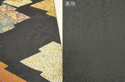平和屋着物●六通柄袋帯　京綴　宝曇桃唐松菱文　正絹　逸品　CABH6456dy